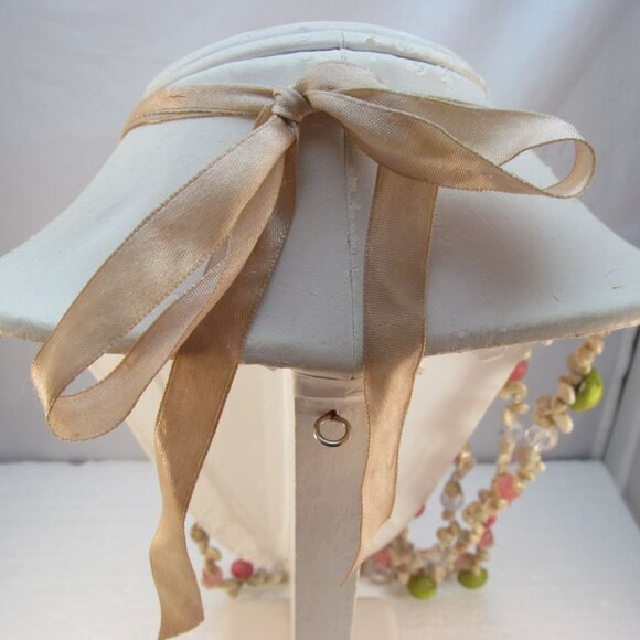 Vintage Multi Strand Shell & Bead Necklace with Ribbon Tie - Picture 5 of 15